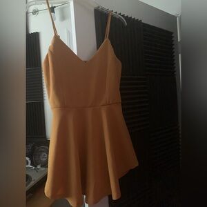 Iris Mustard Yellow Fall Vneck Tiered Ruffle Cute&Comfy Fall Dress Sz M NWOT